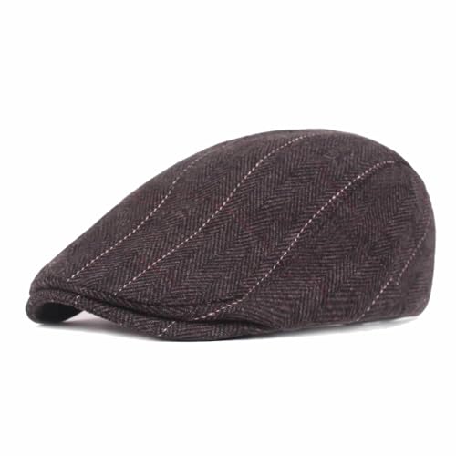 Image of Quanhaigou Men's Cotton Flat Ivy Gatsby Newsboy Driving Hat Adjustable Irish Cabbie Ivy Driving Hunting Cap