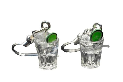 Boucles d'oreilles Gin Tonic artisanales en argent pour femme élégante