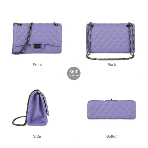 Image of Gladdon Quilted Crossbody Purse for Women Trendy Shoulder Bags | Stylish Shoulder Purse,Quilted Pattern,Structured bag,Chain Strap,Spacious Enough,Casual and Dressy Outfits,Any Occasion