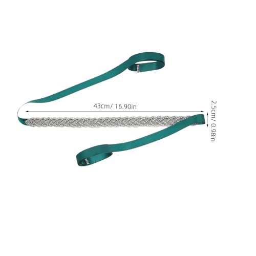 2pcs Rhinestone Wedding Waist Belt Satin Ribbon Adjustable Bridal Dress Gown Sash for Women Bride Formal Evening Party Accessories2