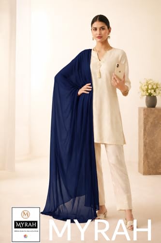Image of MYRAH Chiffon Solid Casual Daily Use Dupatta For Women's & Girls Length - 2.50 Meter