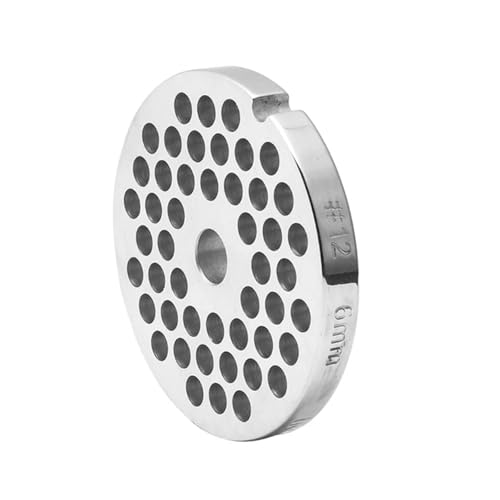 Genérico Accesorios for picadora de Carne con Orificio de 6 mm, 8 mm, 10 mm, 12 mm y 18 mm, Utensilios de Cocina, trituradora de Carne, Disco for picadora de Carne, Cuchillo Redondo(6mm)