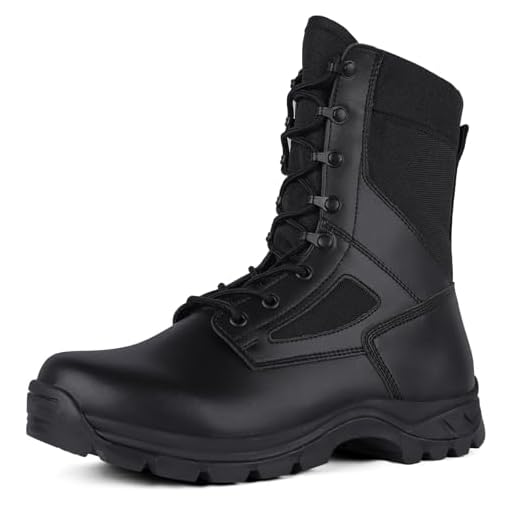 LUDEY Botas militares táticas leves para homens e mulheres, botas respiráveis da polícia de combate do exército para motocicletas de trabalho, Preto, 38