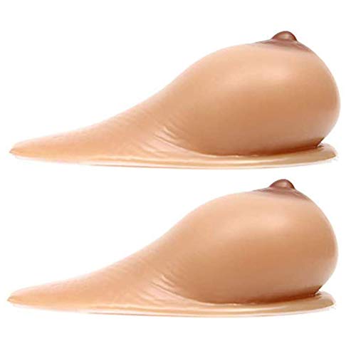 YZJYB 1 Paar Silikon Brustformen Waschbar Gefälschte Brustprothese Crossdresser Falsche Brüste Realistische Mastektomie BH-Einlagen Verbesserung Der Brust Der Frau,D~Cup（1000g/pair）