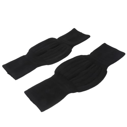 Veemoon Rodilleras de Cachemira Negras para Invierno, Calentadores de Lana Gruesa, un Par, Ideales para Ciclismo y Articular en Adultos y Personas Mayores