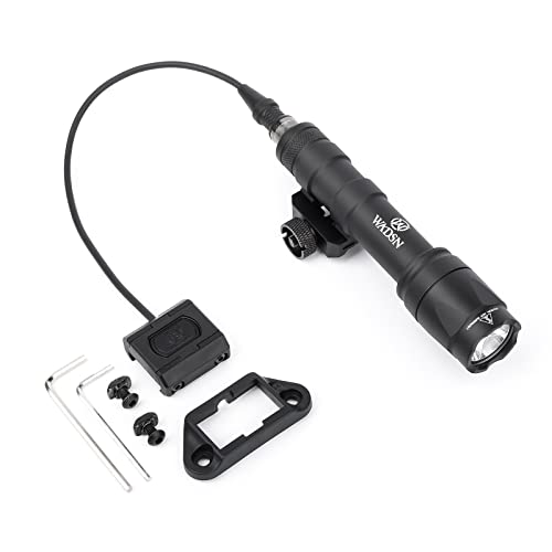 QIRUIMY M600C Lampe de poche tactique avec interrupteur de coussin de pression, lampe de reconnaissance LED 600 lumens pour le système de chemin de fer Mlok keymod 20...