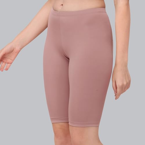 Image of SOIE Women's Mid Rise Soft Polyamide Spandex Knee Length Cycling Shorts