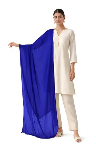 Image of MYRAH Chiffon Solid Casual Daily Use Dupatta For Women's & Girls Length - 2.50 Meter
