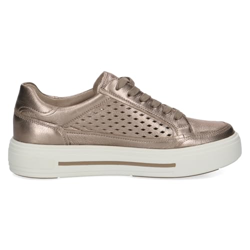 Baskets à plateforme Caprice en cuir perforé pour femme - 3