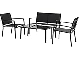 habitat et jardin Gartenlounge Lino - 4 Personen - Schwarz