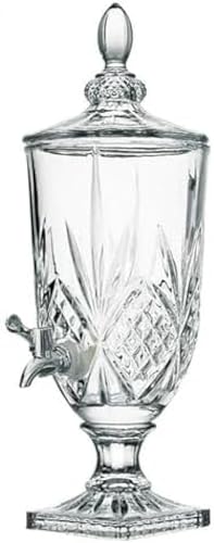 KOKUMON 屋外ガラス飲料ディスペンサー 蛇口付き 耐候性良い 防汚れ 耐衝撃 密閉性良い 梅酒/ジュース/果実酒対応 家庭用/商業用 パーティー・ピクニック・キャンプ用 屋外飲料供給用品に最適