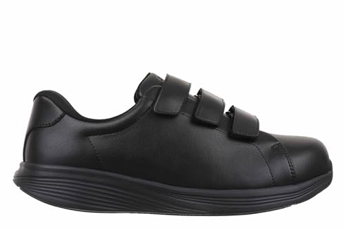 MBT SF-Modena De-3 Straps 4E Herrenschuhe für Diabetiker. Schuhe mit Druckumverteilungs-Technologie. Riemenverschluss, bequem und leicht anzuziehen. Farbe: Schwarz