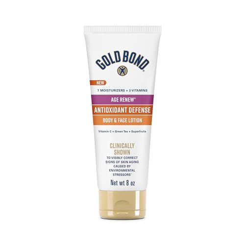 Gold Bond Age Renew Antioxidant Defense Body & Face Lotion, Brightens, Smooths & Evens Skin Tone...