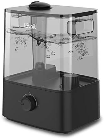 LEVOIT (Last 60-Hour) Humidifiers for Bedroom Large Room, (6L Extra Large Water Tank), Super Easy Top Fill, Quiet Cool Mist for Home, Super Easy to Use and Clean, 360 Rotation Nozzle, Auto Shut Off