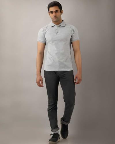 Image of INKKR Men's Polo Neck Half Sleeve Solid T-Shirts