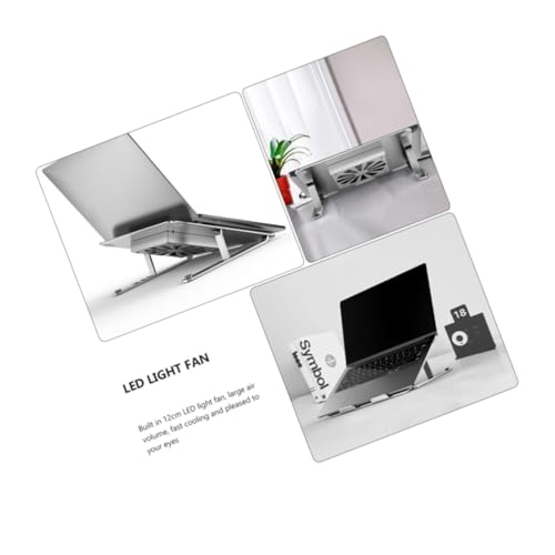 Base para portátil ajustable con ventilador y aleación de aluminio miniatura 2