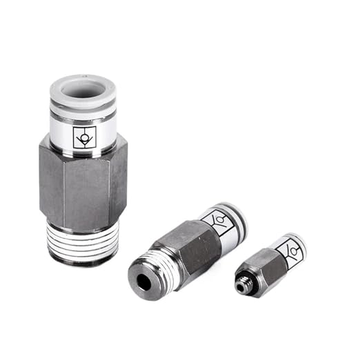 AKH Servies Pneumatic Check Valve Quick Connector Fitting Air Pipe One-Way Check Valve AKH04A/06A/08A/10A/12A-M5/01S/02S/03S/04S(Akh08a-03s)