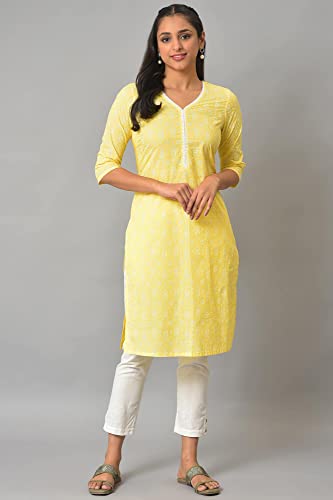 Image of Aurelia Women Cotton Regular Fit Regular Kurta
