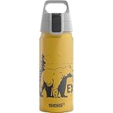 SIGG WMB One Brave Bear Kinder Trinkflasche (0.6 L), schadstofffreie und auslaufsichere Kinderflasche, federleichte Wasserflasche aus Aluminium