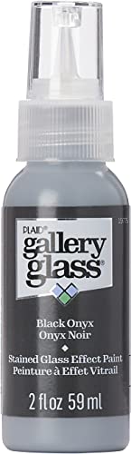 Gallery Glass Black Onyx Stained Glass 2 fl oz Brilliant Smooth Finish Paint Perfect for Easy to Apply DIY Arts and Crafts 19775