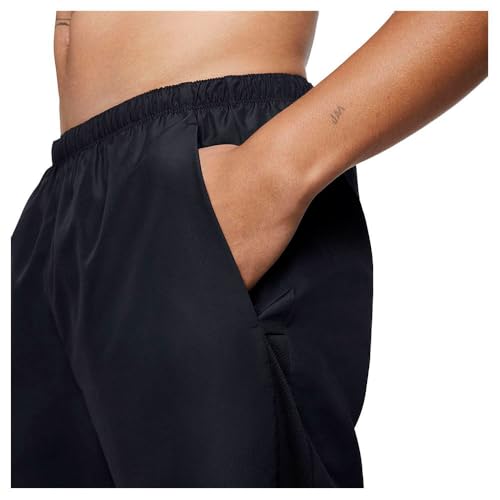 Nike Challenger Bermuda masculina de corrida com forro curto CZ9066-010, Preto/prata, G