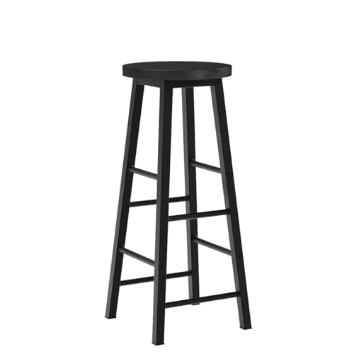 WOLTU Set van 2 Barkrukken Industriële stijl,Bistrokruk Metalen structuur MDF-oppervlak,Zwart BH130sz-2 - Afbeelding 6