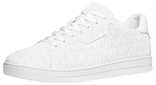 Michael Kors Men's Keating Lace Up Sneaker, Bright White, 8.5