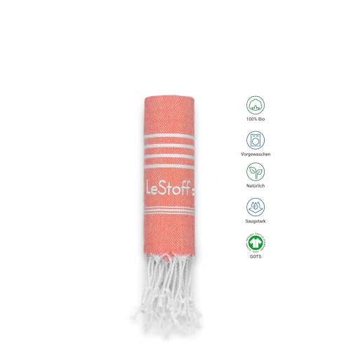 LeStoff Premium Hammam Towel, 100% Organic Cotton, Pre-washed Sustainable Absorbent & Quick-drying, Beach, Bath, Shower, Yoga - Image 3