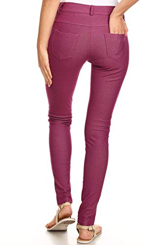 Image of YELETE Women's Basic Five Pocket Stretch Jegging Tights Pants