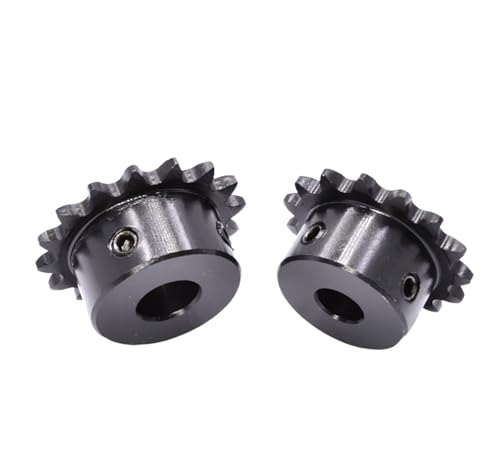 Bevel Gear Pinion Hardware Mechanical 1pcs 10-23 Tooth 04C Chain Gear Steel 6mm Bore Industrial Sprocket Wheel Motor Chain Drive Sprocket(16 Teeth)