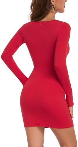 Vozobi Womens Slim Fit Bodysuit Bodycon Mini Dress Cocktails Skirt