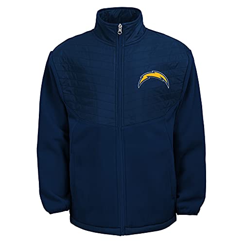 Outerstuff NFL Boys Youth (8-20) Los Angeles Chargers Long Sleeve Full Zip Jacket, Medium (10-12)