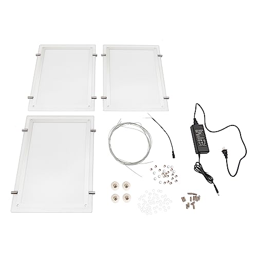 Image of 3Pcs Acrylic Backlit Picture Frames, A3 Landscape Window Hanging Detachable Backlit Picture Frame Backlit LED Frame LED Light Box Advertising Display for Movie Theaters, Promotions