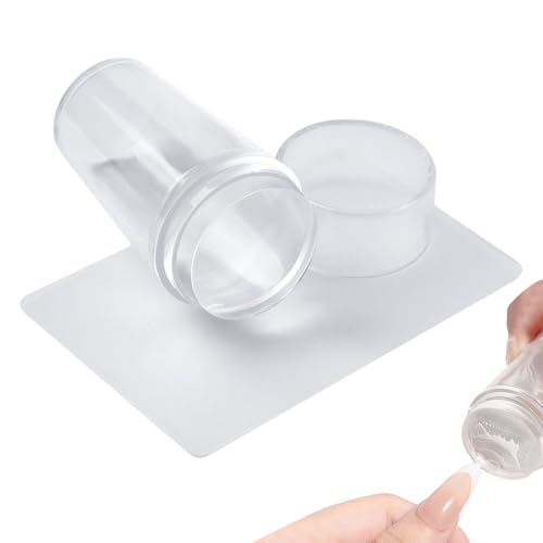 Jelly Stamper - Silicona, Larga duración | Sello de uñas con punta francesa de elasticidad, estampador de gelatina corto para amantes del arte de la manicura que buscan la perfección en la d