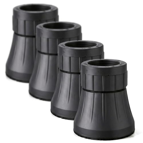 Image of TASTIC Heavy Duty Furniture Risers 4 Pack | Adjustable Height Bed & Sofa Lifter | Anti-Slip Rubber Base | Strong Load Bearing for Table, Chair, Washing Machine (Standard)