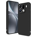 Btstring Hülle für Oppo Find X9 Pro, Hochwertiges Silikon Hülle, Ganzkörper Handyhülle mit Seidig-Weicher Berühren, Kratzfestes Weiches Mikrofaserfutter (Schwarz)