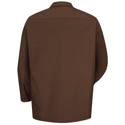 Image of Red Kap Men's Long Sleeve Industrial Work Shirt | Moisture Wicking Button Up, Wrinkle Resistance Fights Fading & Stains