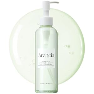 ARENCIA Pore Melt Mochi Makeup-Removing Cleansing Oil, Non-Comedogenic, Rice Amino Acids HD, Vitamin E, Cica, & Ceramide, 6.76 fl oz