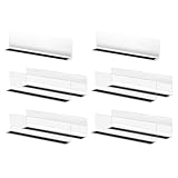 DEARMAMY Separadores de Estantería Transparentes de PVC Grueso 10 Piezas 25 CM Imán para Comercio Minorista y Organización de Productos en Supermercados