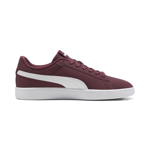 PUMA Unisex Yetişkin Puma Smash 3.0 Buck Spor Ayakkabı Ruby Shimmer-PUMA White 42.5