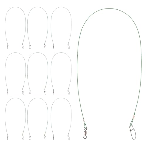 SHERCHPRY 10 piezas 150lb cable acero pesca marina miniatura 1