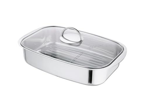 Schulte-Ufer 67048-36 Allzweck-Sicht-Bräter, 36 x 25 cm, Edelstahl