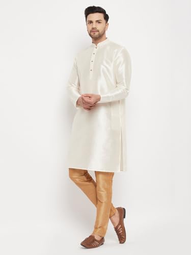 Image of VASTRAMAY Men's Cotton Silk Blend Kurta