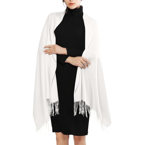 Pashmina Shawls and Wrap Large Scarfs for Women Wedding Parties Bridal Long Fashion Solid Shawl Wrap Fringes