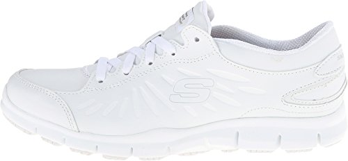 Skechers Women's Eldred Dewy Shoe, White, 8.5 M US