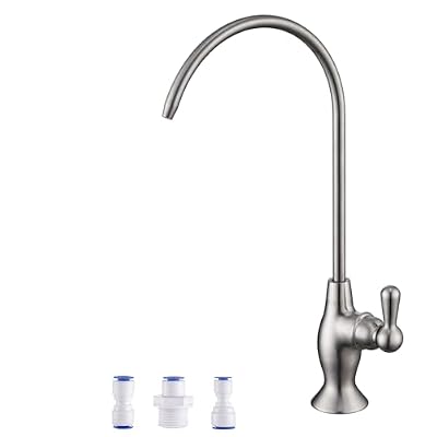 DEOKXZ Stainless Steel Brushed Surface RO Faucet Drinking Water Faucet for Kitchen Filter Bar Sink Reverse Osmosis Faucet (Brushed Nickel)