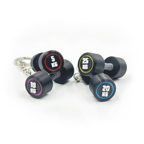 Llavero personalizado DUMBBELL REDONDA PESO - Llavero fitness, llavero gym, llavero CrossFit