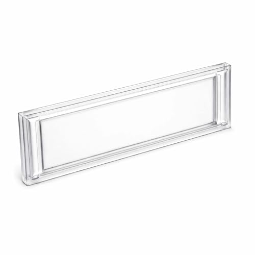 Wiltec Plaque Couverture Porte-nom – 92,5 x 28,5 mm – pour Découpe 89,5 x 24,5 mm – Boîte aux Lettres, Boîte Postale