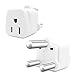 South Africa Travel Plug Adapter,South Africa Plug Adapter 3 Prong Safe Grounded USA to Any Type M for Country Such as Botswana,Nepal Pakistan,Namibia and More,White 2 Pack