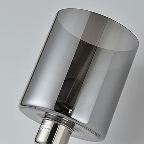 Aplique de pared LED con interruptor de cadena y pantalla de cristal para dormitorio 6